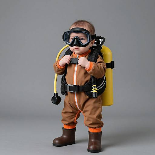 Baby in Scuba Diver Costume