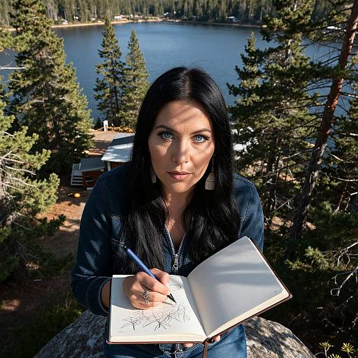 Aerial Portrait of Native American Muse