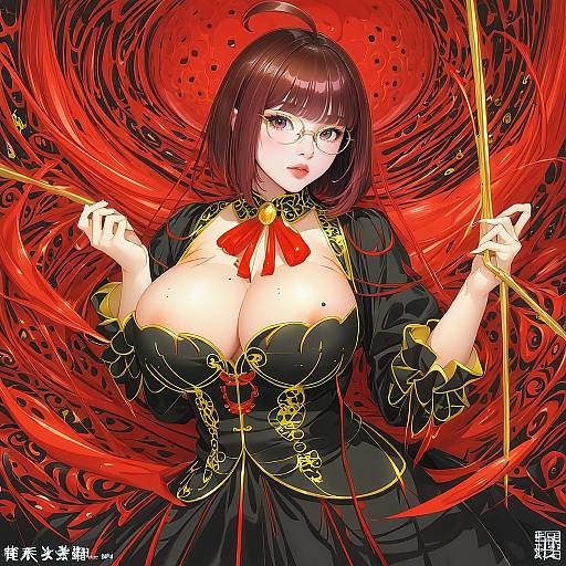 Illustration of Arima senne, original in the style of Fangxiang cuoluan