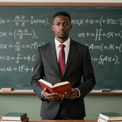 Serious Educator in Classroom Setting