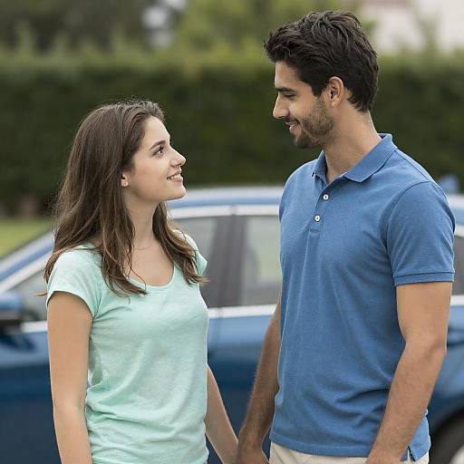 Young Couple Holding Hands Outdoors