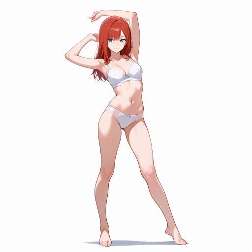 Freckled Redhead in Underwear Pose Freckled Redhead in Underwear Pose