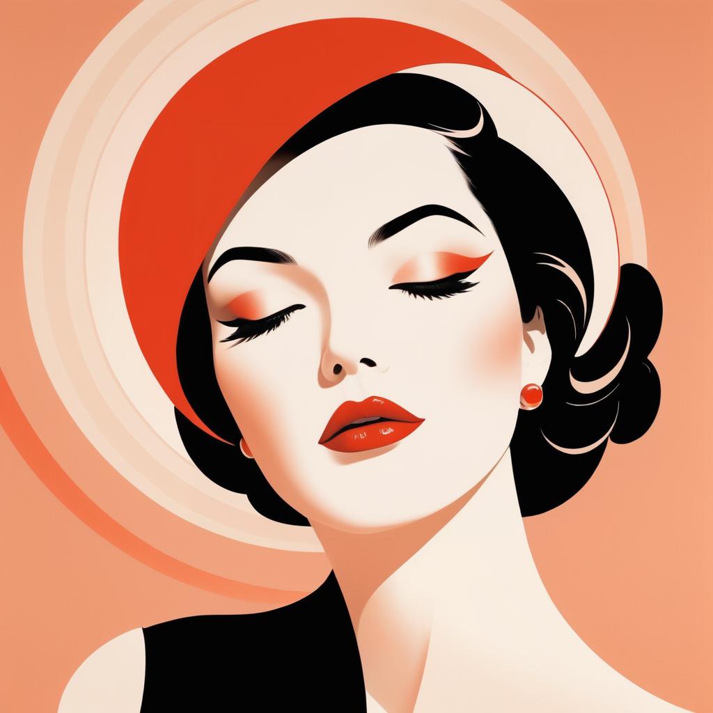 Elegant Minimalist Portrait in Vintage Style