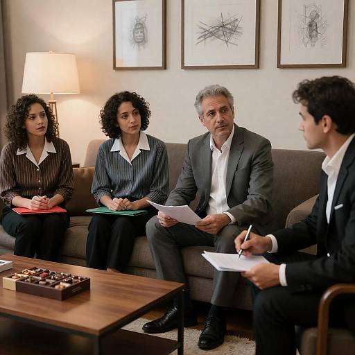 Dimly Lit Office Group Portrait