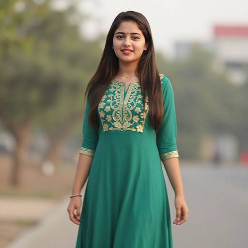 Elegant Punjabi Suit with Floral Touch