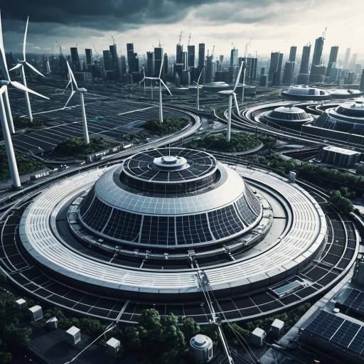 Futuristic Cityscape with Renewable Energy