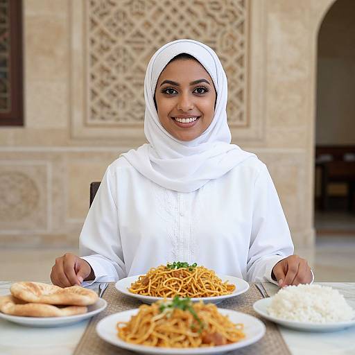 Smiling Woman in Traditional Attire