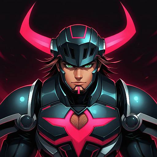 Illustration of Antonio lopez, tiger & bunny in the style of Sub-res