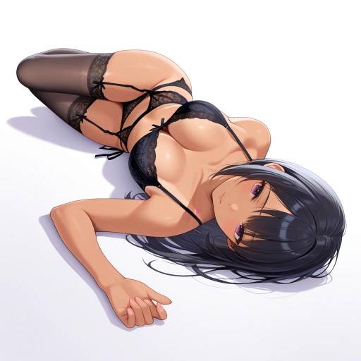 Athletic Woman in Relaxed Lingerie Pose Athletic Woman in Relaxed Lingerie Pose