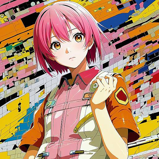 Illustration of Haruhara haruko, flcl in the style of Sousouman