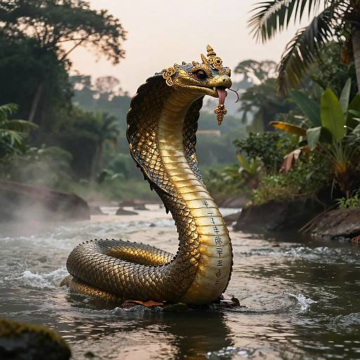 Serpent Deity Rising at Dawn
