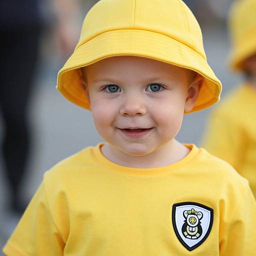 Smiling Child in Yellow Outfit