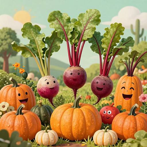 Whimsical Harvest Celebration with Magical Vegetables