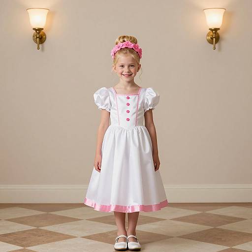 Young Girl in Mrs. Potts Inspired Costume