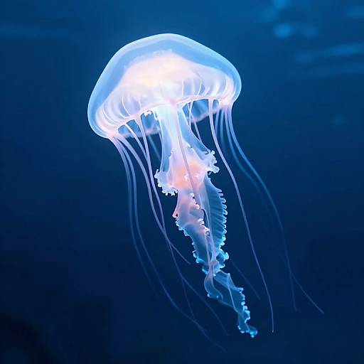 Ethereal 3D Luminescent Jellyfish