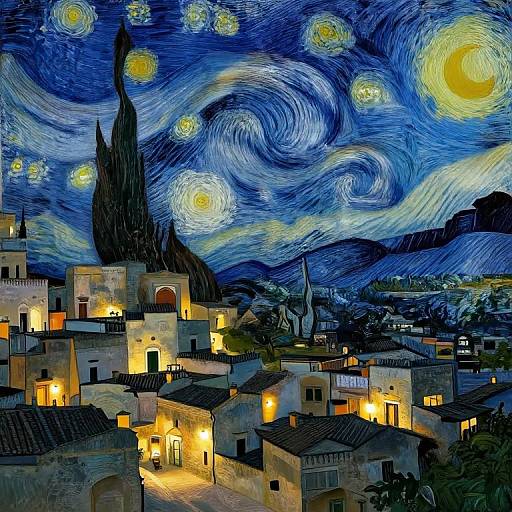 Digital painting of Vincent van Gogh's 