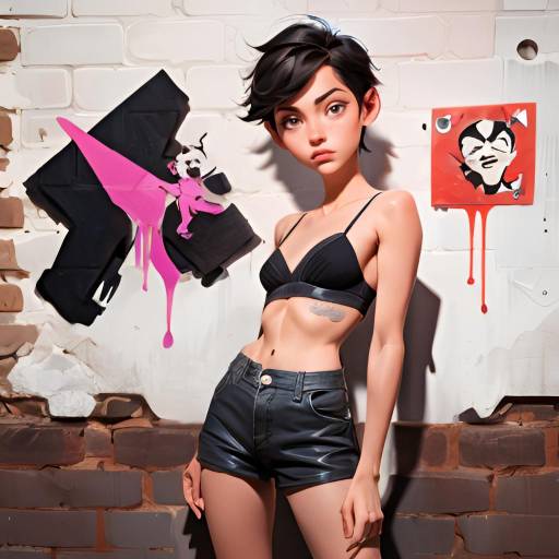 Urban Rebellion: Teenager in Banksy Style
