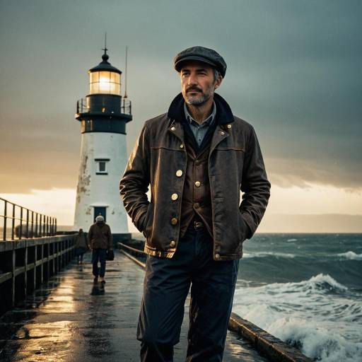 Cinematic Portrait of a Stoic Lighthouse Keeper