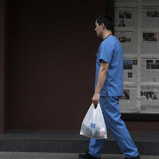 Mysterious Figure in Medical Scrubs