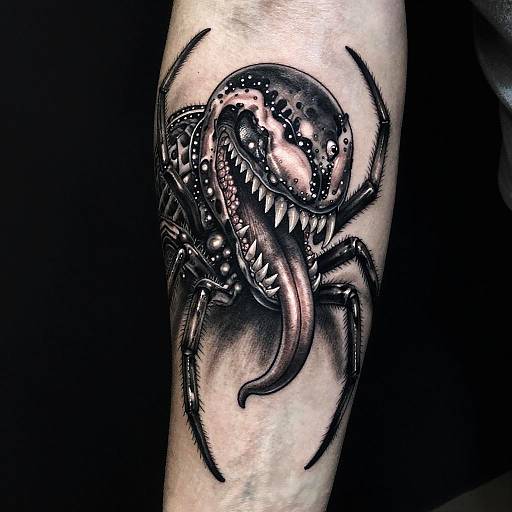 Realistic Venom Tattoo Forearm Design
