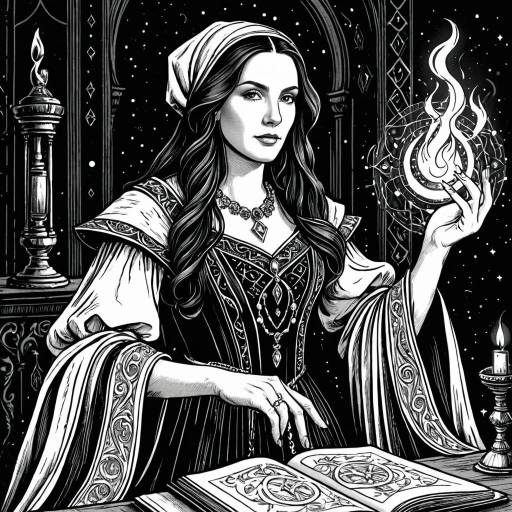 Renaissance Sorceress Teaching Magic