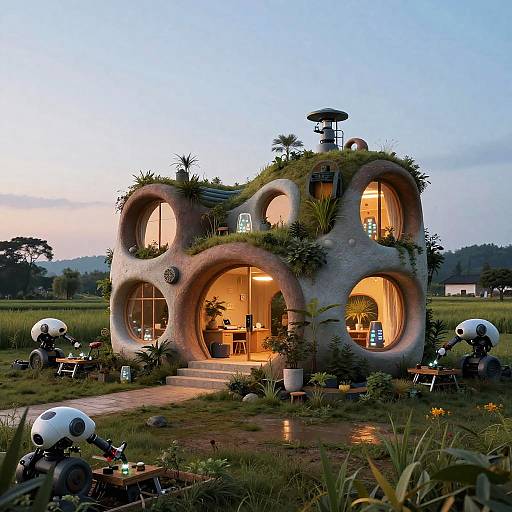 Futuristic AI-Powered Countryside House