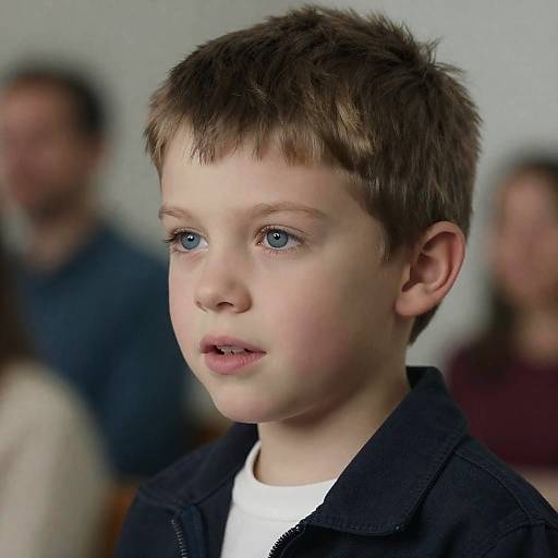 Candid Portrait of a Young Boy