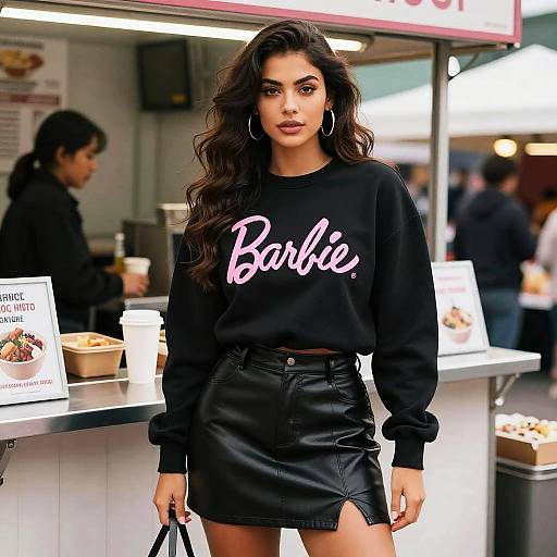 Stocky Woman in Urban TokyoPop Style