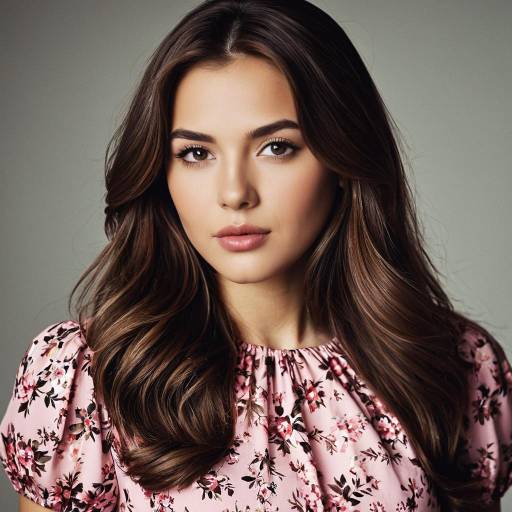 Stylish Lady in Floral Pink Dress