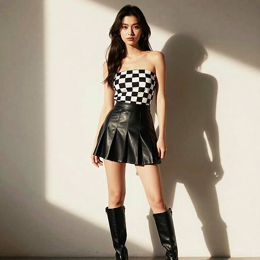 Dramatic Sunlit Portrait of Confident Woman