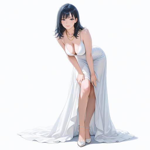Elegant Slender Woman in Casual Attire Elegant Slender Woman in Casual Attire
