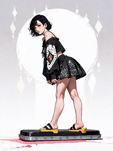 Stylish Woman in Contemporary Streetwear