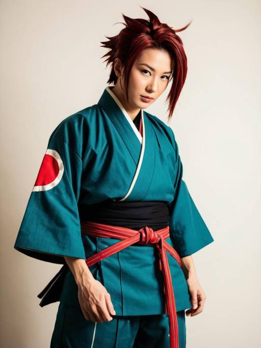 Man cosplaying Tanjiro Kamado