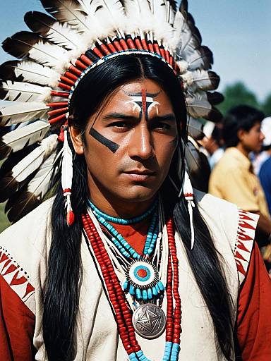 Realistic American Indian Cosplay Portrait