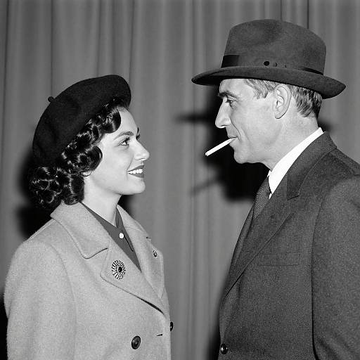 Romantic Black-and-White Portrait Scene