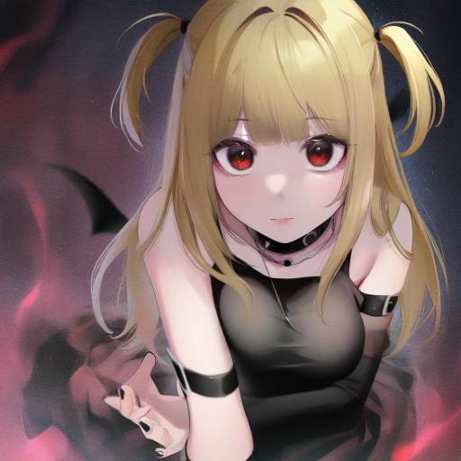 Illustration of Amane misa, death note in the style of Vanilla (miotanntann)