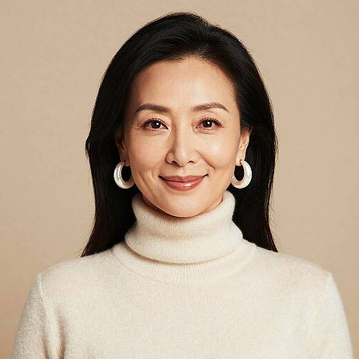 Porcelain East Asian Minimalist Studio Portrait