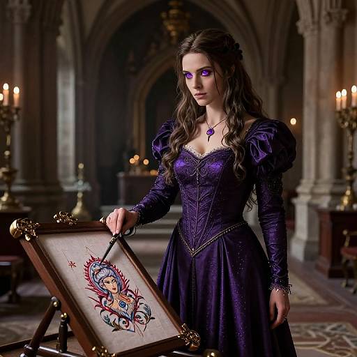 Yennefer in Ancient Castle Hall