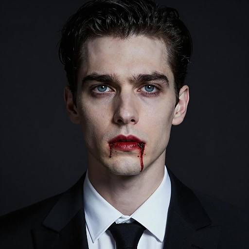 Mysterious Man in Dark Elegance