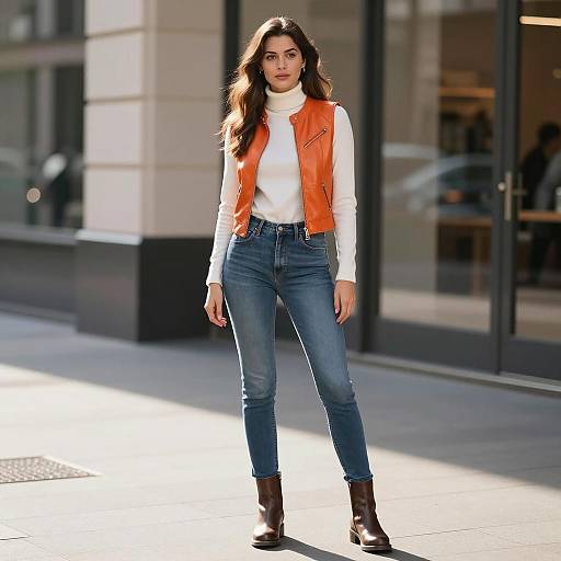 Stylish Young Woman in Chelsea Boots