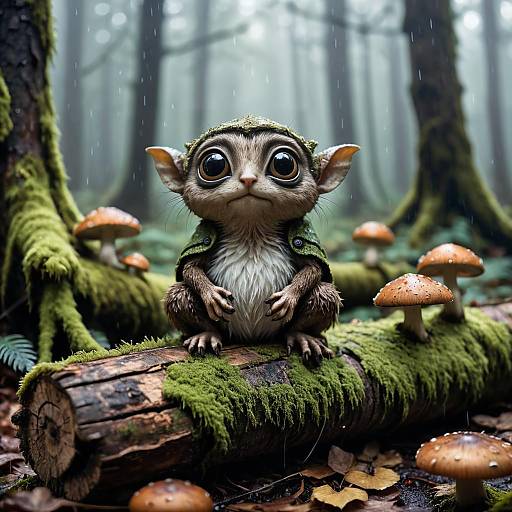 Mystical Creature in Enchanted Forest