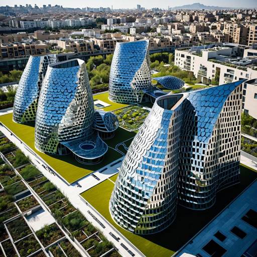 Eco-Friendly Modern Housing Complex with Reflective Facades