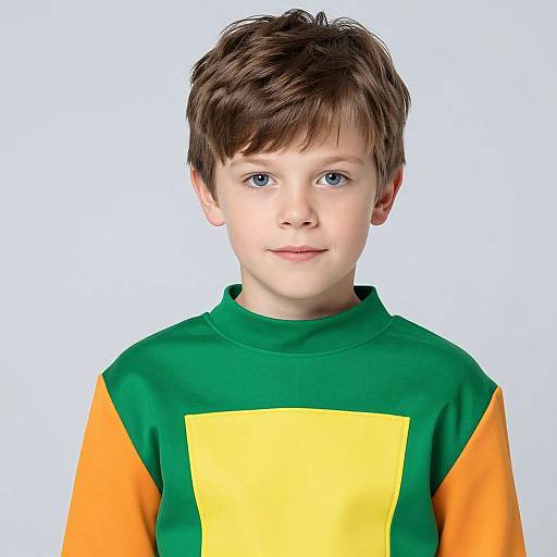 Boy in Colorful Costume Portrait
