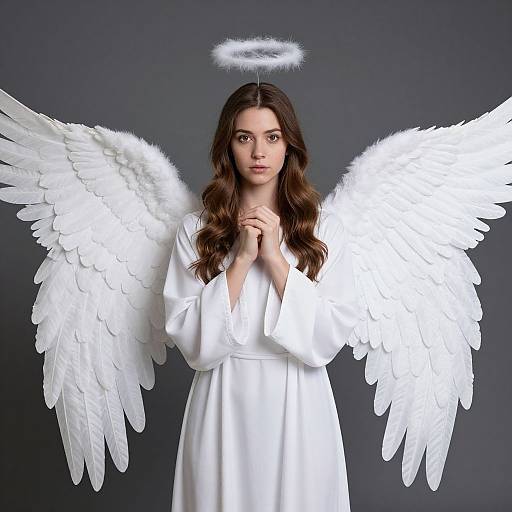 Angel Costume with Halo and Wings