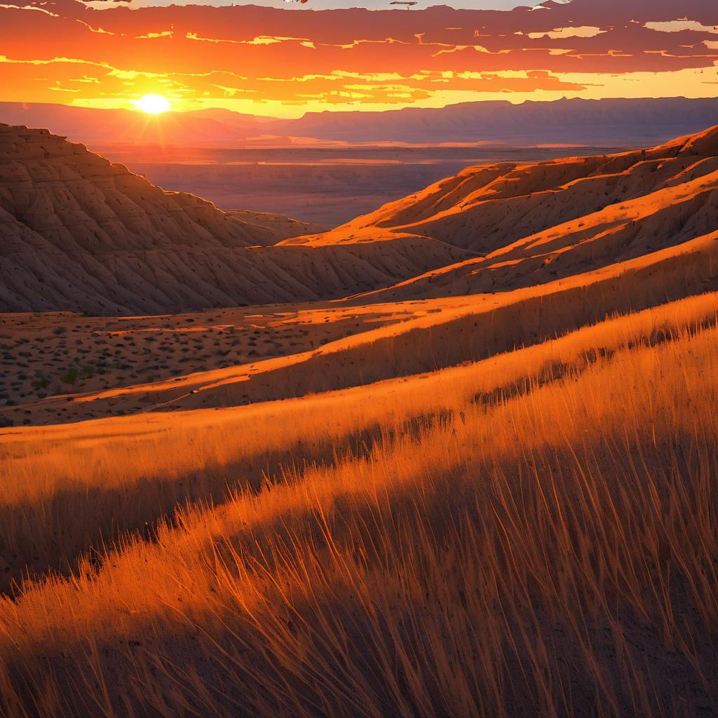 Vibrant Southwestern Landscape at Sunset