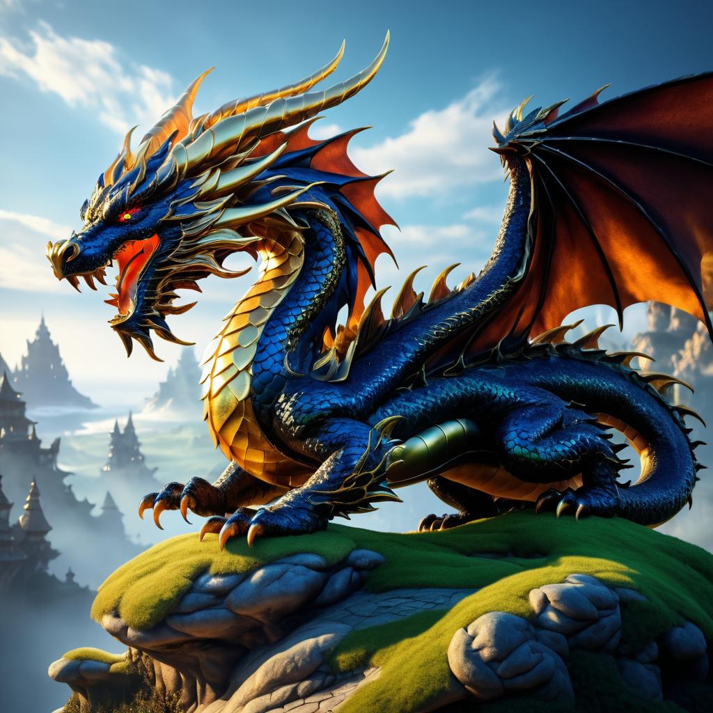 Epic Fantasy Dragon Artwork in 8K