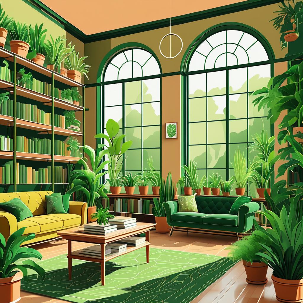 Warm and Inviting Cozy Library Scene