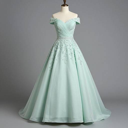 Elegant Green Wedding Dress