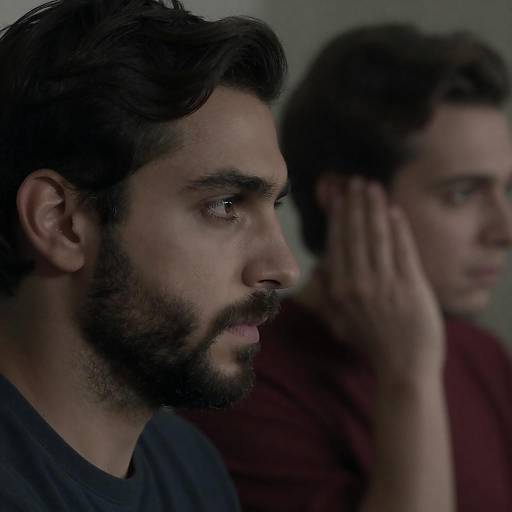 Intense Conversation Between Two Men