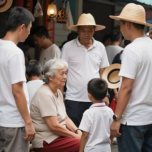 Group of People in Casual Gathering